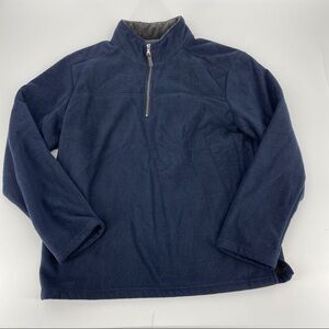 London Fog Collection Fleece Sherpa Lined Pullover Mens Jacket 1/4 Zip 2XL